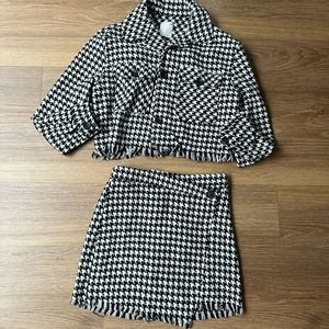 Mini skirt and jacket